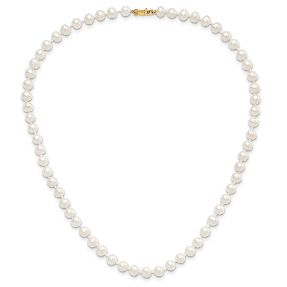 14k 5-6mm FW Cultured Pearl 5in Bracelet, 14in Necklace & Earring Set