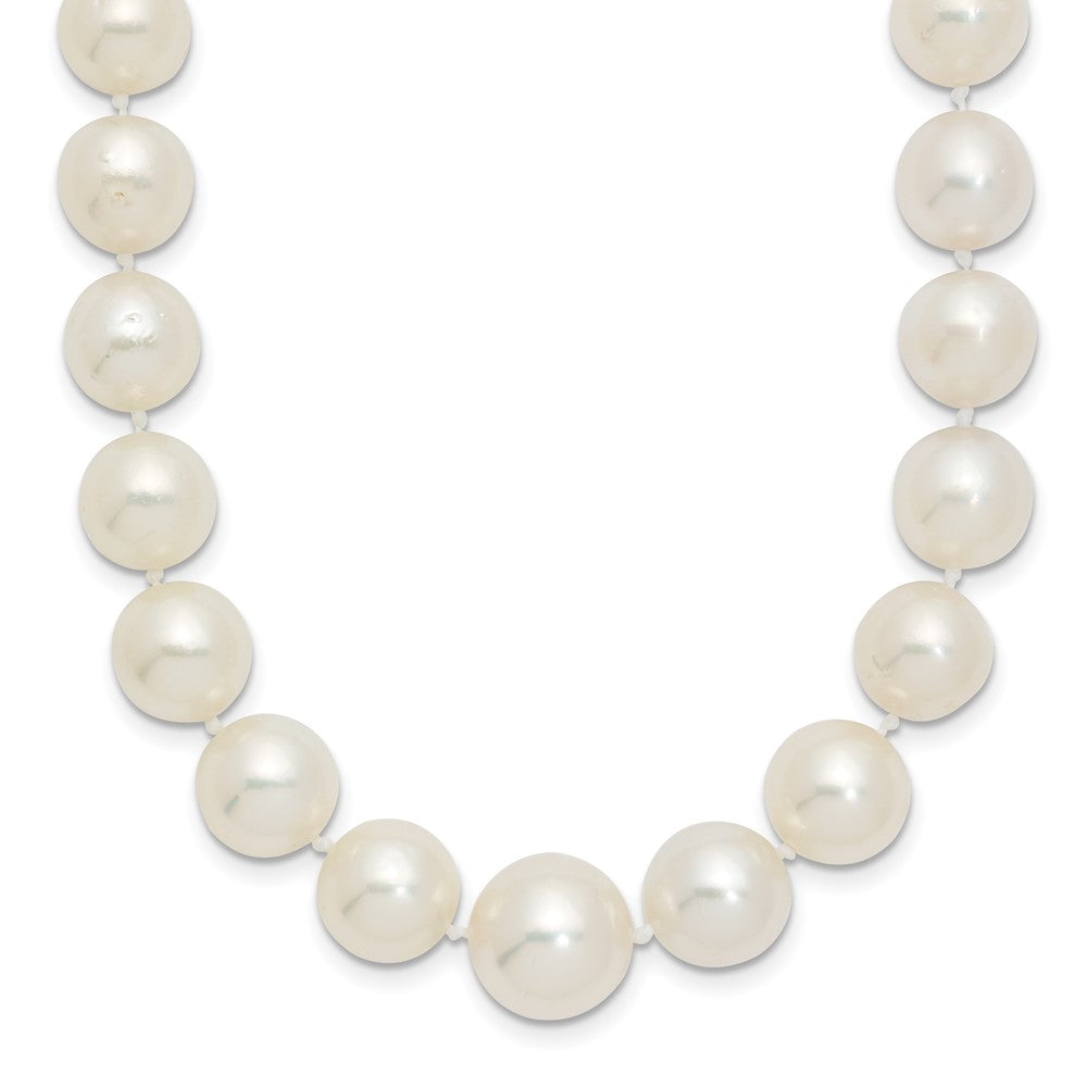 14k 9.5-12mm White Saltwater Cultured South Sea Graduated Pearl Necklace