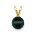 14k Gold 6-7mm Black Saltwater Akoya Cultured Pearl Pendant