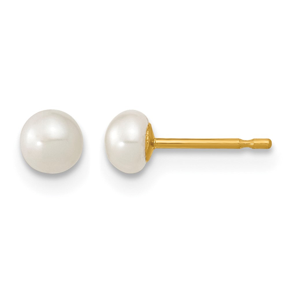 14k 3-4mm FW Cultured Pearl 14in Necklace, 5in. Bracelet & Earring Set
