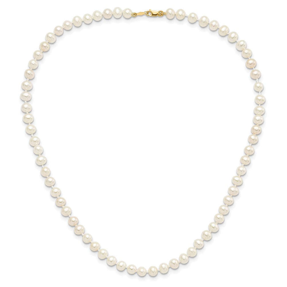 14k 4-5mm FW Cultured Pearl, 14in Necklace, 5\ Bracelet & Earring Set"