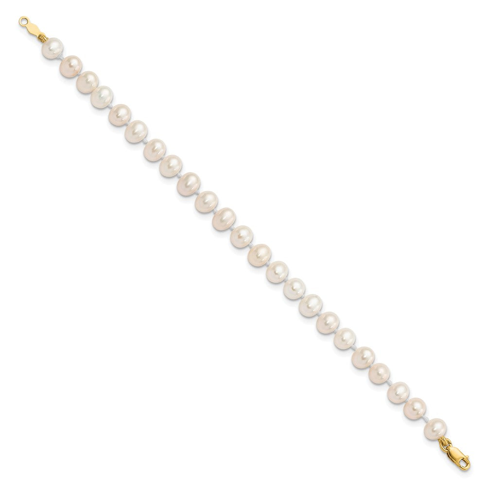 14k 4-5mm FW Cultured Pearl, 14in Necklace, 5\ Bracelet & Earring Set"