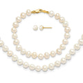14k 4-5mm FW Cultured Pearl, 14in Necklace, 5\ Bracelet & Earring Set"