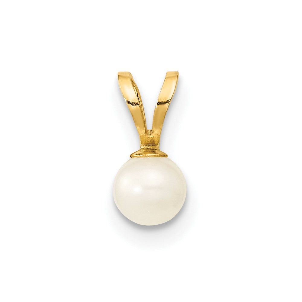 14k 4-5mm White FW Cultured Pearl Pendant, 5in Bracelet & Earring Set