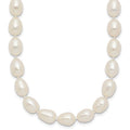 14k 7-8mm White Rice Freshwater Cultured Pearl Necklace