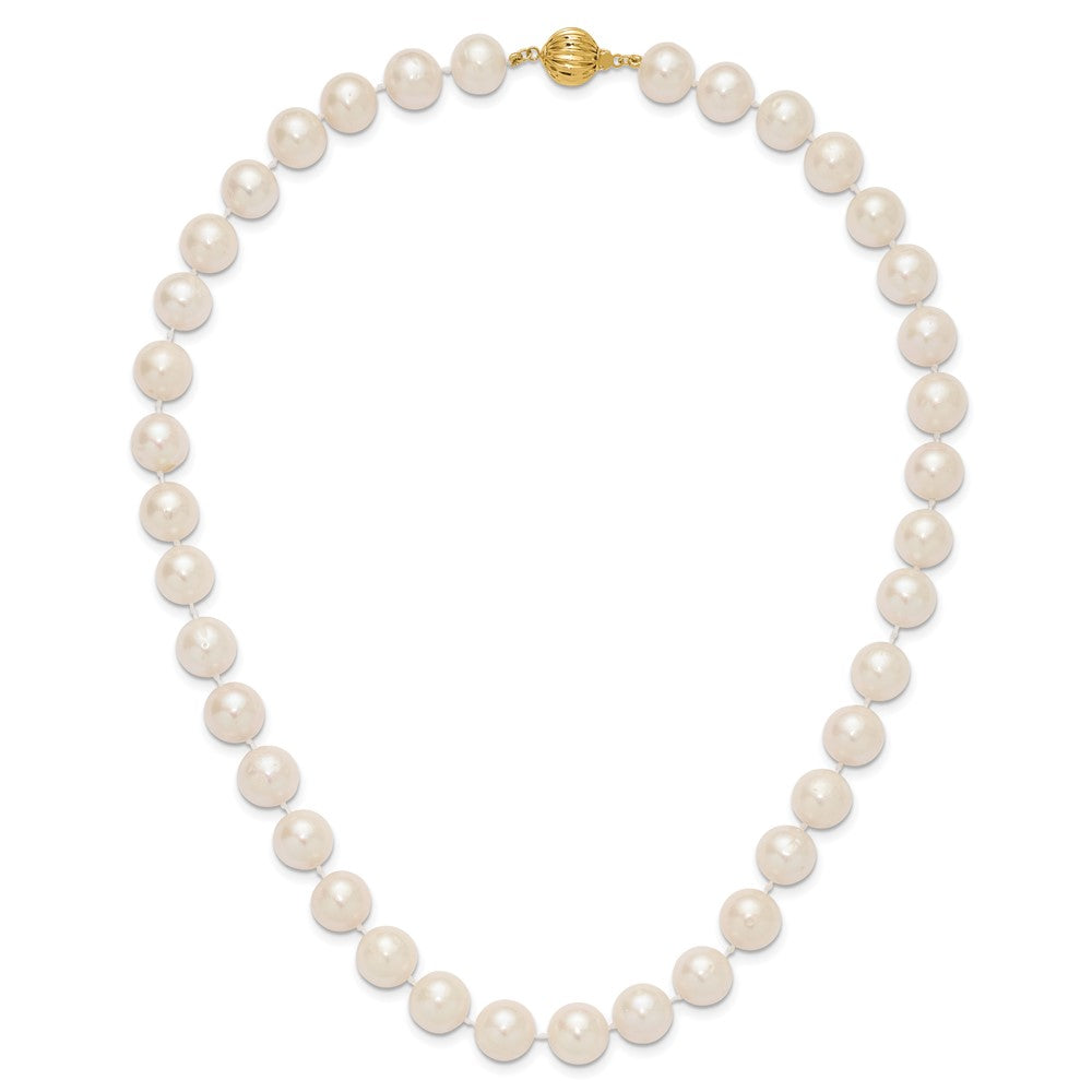 14k 11-12mm White Near Rnd Freshwater Cultured Pearl 18in Necklace