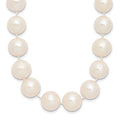 14k 11-12mm White Near Rnd Freshwater Cultured Pearl 18in Necklace
