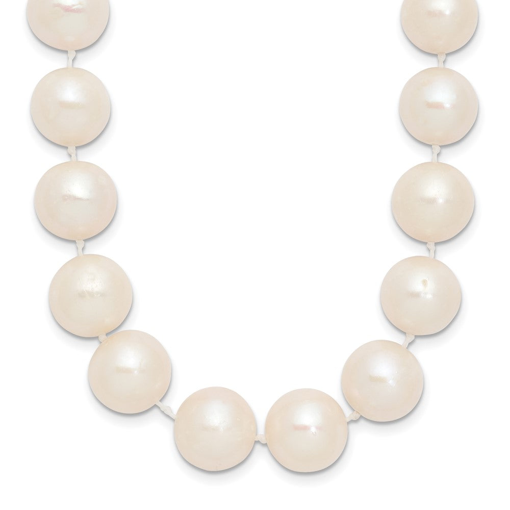 14k 11-12mm White Near Rnd Freshwater Cultured Pearl 18in Necklace