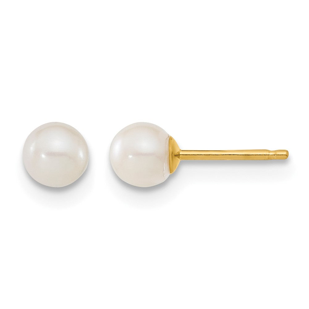 14k Children's 4-5mm White FWC Pearl Pendant and Earring Set