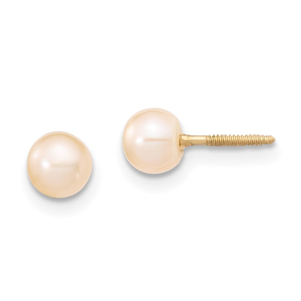 14K Madi K 4-5mm Pink FW Cultured Pearl 5.5\\" Bracelet & Earrings Set"
