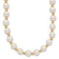 14K 6-7mm White Near Round FW Cultured Pearl Bead Necklace