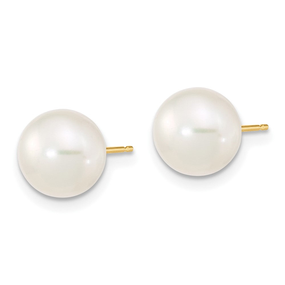 14K 8-9mm Near Rnd FWC Pearl Earring w/1in ext Bracelet w/2in Necklace Set