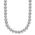 14k 5-6mm Near Round Grey Freshwater Cultured Pearl Bracelet