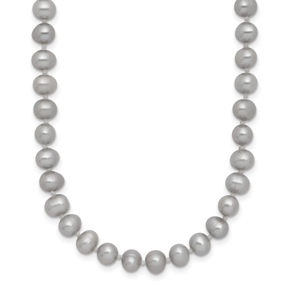 14k 5-6mm Near Round Grey Freshwater Cultured Pearl Bracelet
