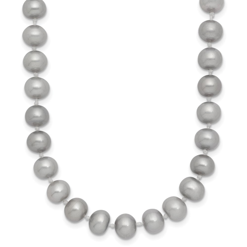 14k 6-7mm Near Round Grey Freshwater Cultured Pearl Bracelet