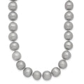 14K 8-9mm Near Round Grey Freshwater Cultured Pearl Bracelet