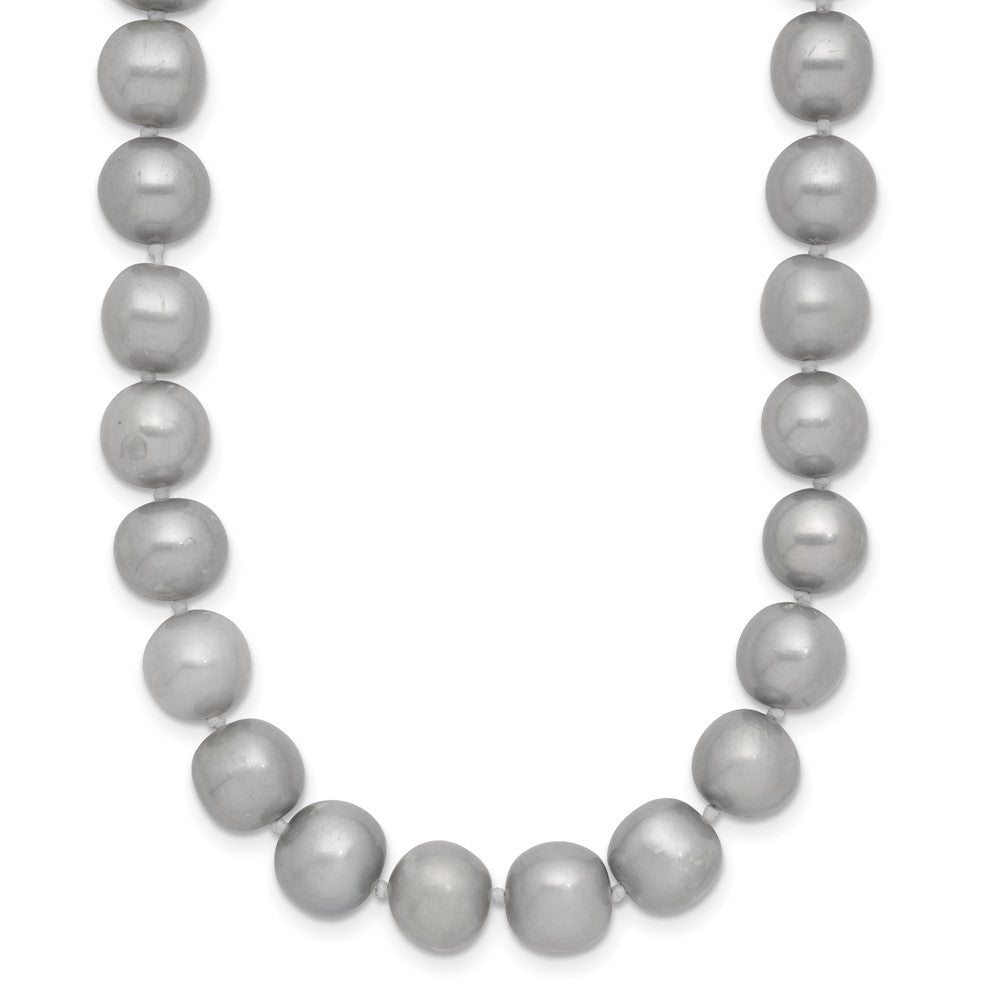 14K 8-9mm Near Round Grey Freshwater Cultured Pearl Bracelet
