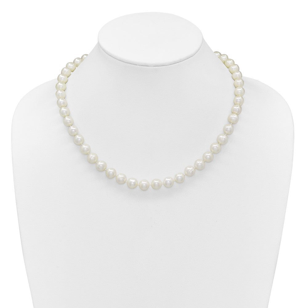 14K 9-10mm Near Rnd Wht Freshwater Cultured Pearl Bracelet