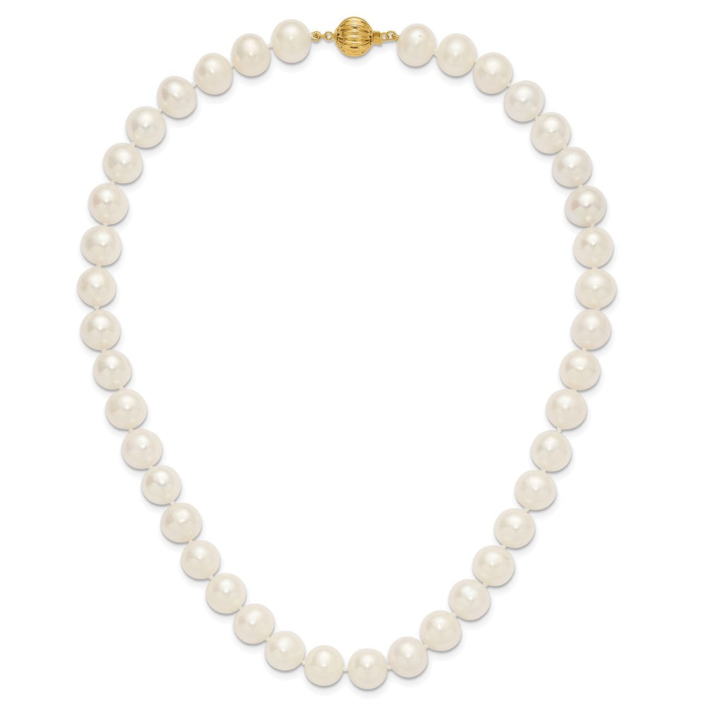 14k 10-11mm Near Rnd Wht Freshwater Cultured Pearl Bracelet