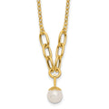 14k Polished Freshwater Cultured Pearl 16.75in Necklace