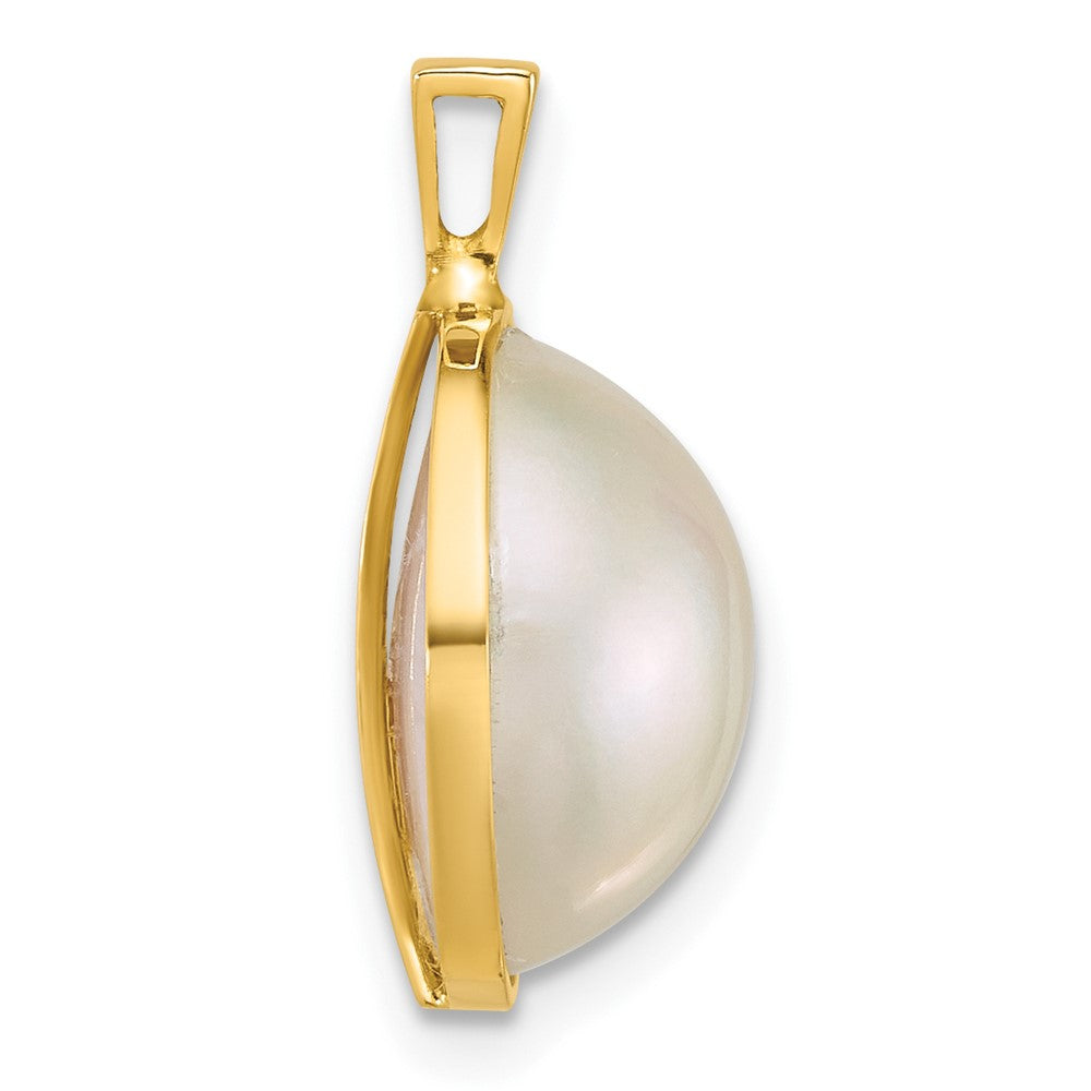 14k 12-13mm Saltwater Cultured Mabe Pearl Pendant