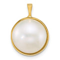 14k 12-13mm Saltwater Cultured Mabe Pearl Pendant