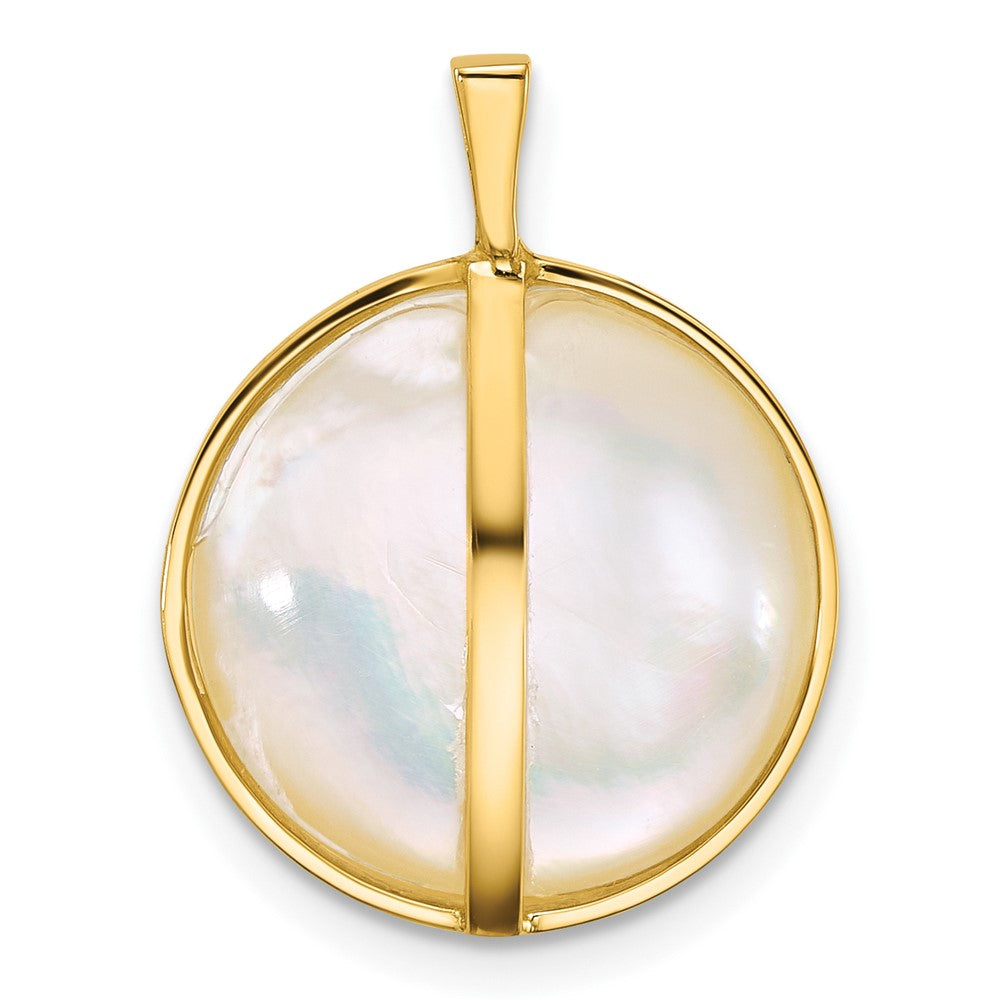 14k 14-15mm Saltwater Cultured Mabe Pearl Pendant