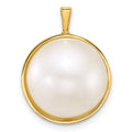 14k 14-15mm Saltwater Cultured Mabe Pearl Pendant