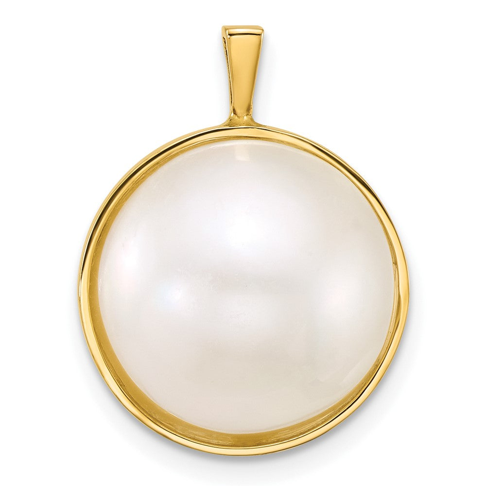 14k 14-15mm Saltwater Cultured Mabe Pearl Pendant