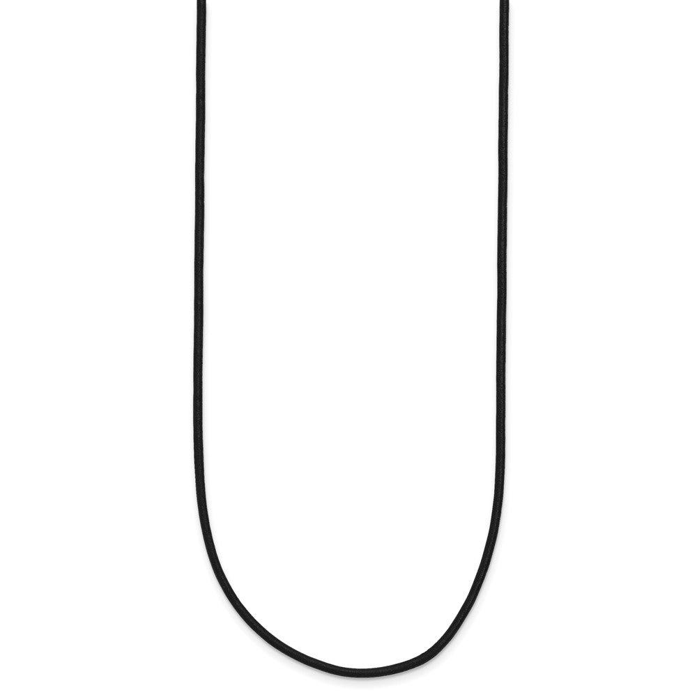 14k 1.5mm Black Leather Cord Necklace