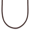 14k 2mm Brown Leather Cord Necklace