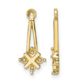 14k Dangle Cluster Diamond Earring Jacket Mountings