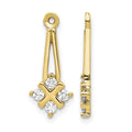 14k AA Dangle Cluster Diamond Earring Jacket