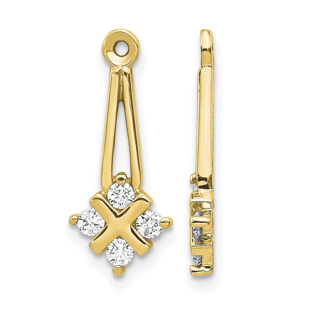 14k AA Dangle Cluster Diamond Earring Jacket