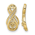 14k Infinity Diamond Earring Jackets Mountings