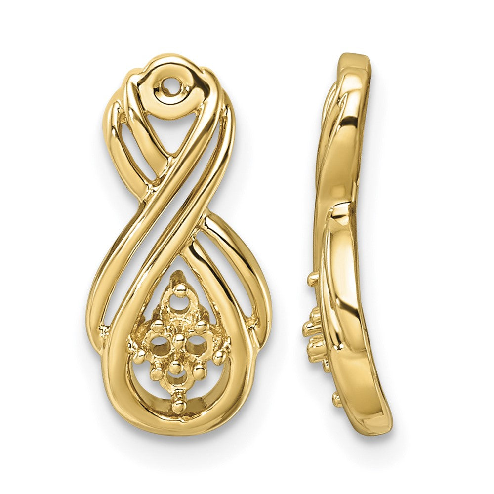 14k Infinity Diamond Earring Jackets Mountings