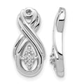 14k White Gold AA Infinity Diamond Earring Jacket
