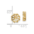 14k Diamond Earring Jackets Mountings