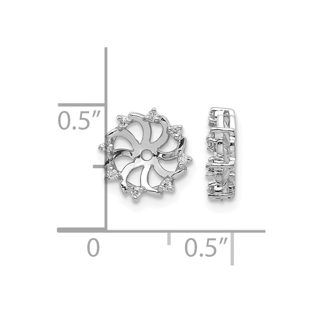 14k White Gold VS Diamond Earring Jacket