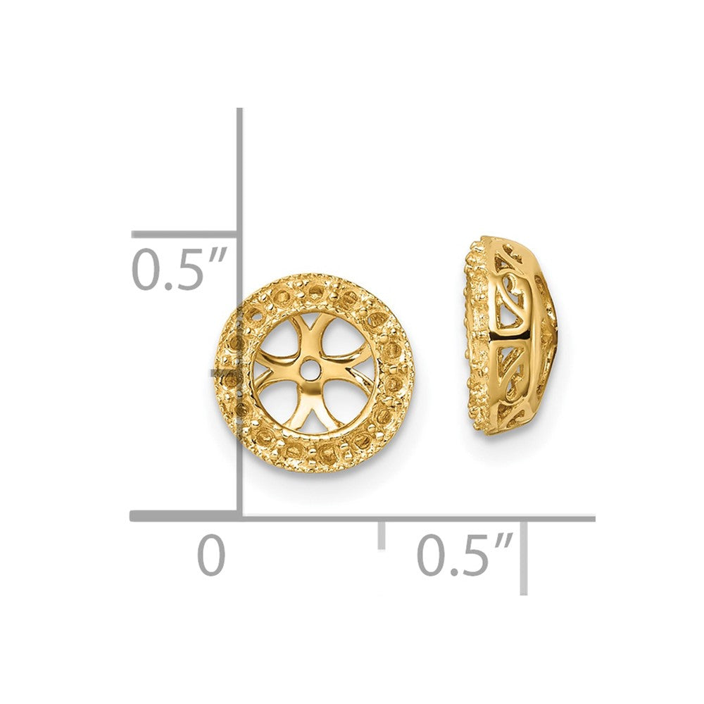 14k Diamond Earring Jacket Mountings