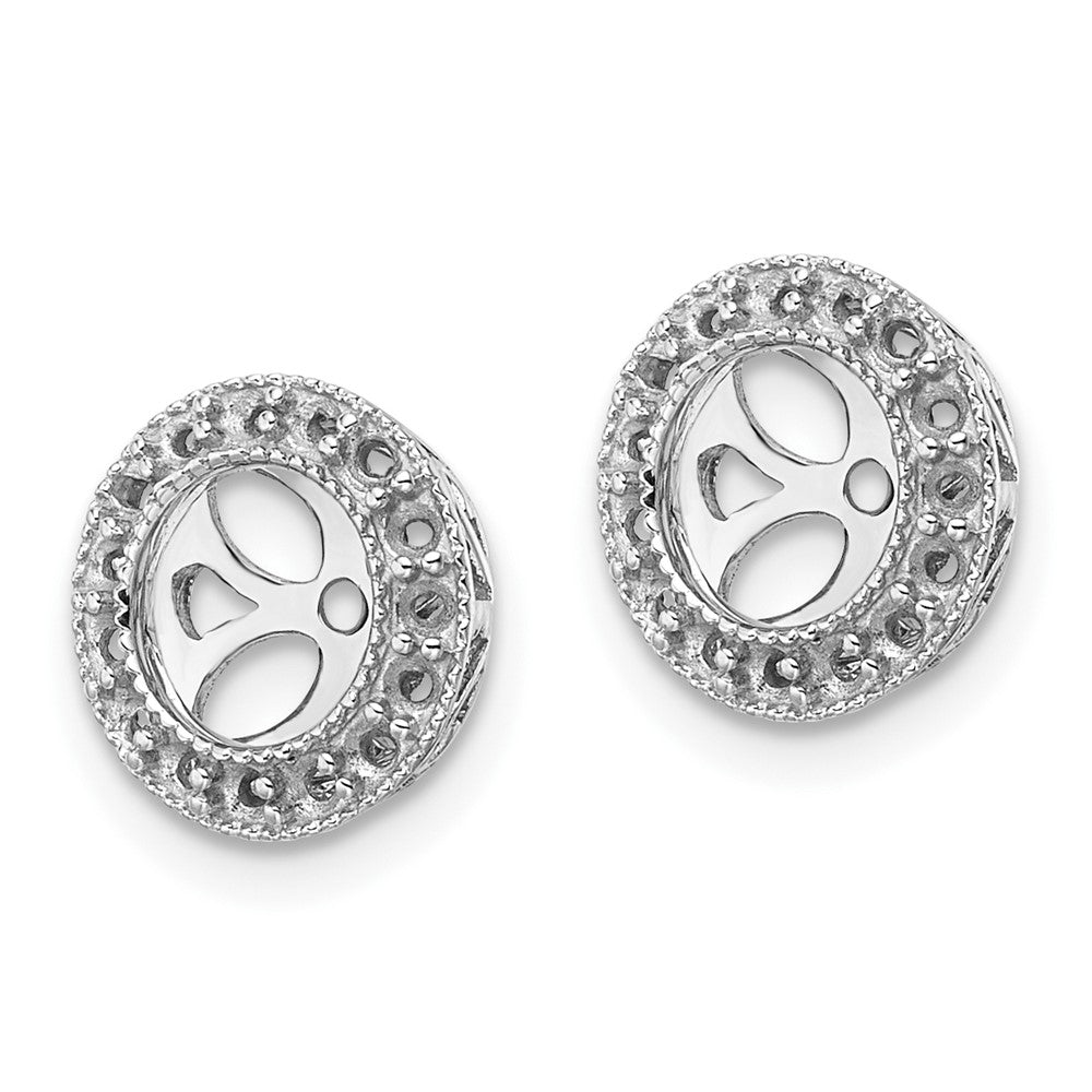 14k White Gold Diamond Earring Jacket Mountings