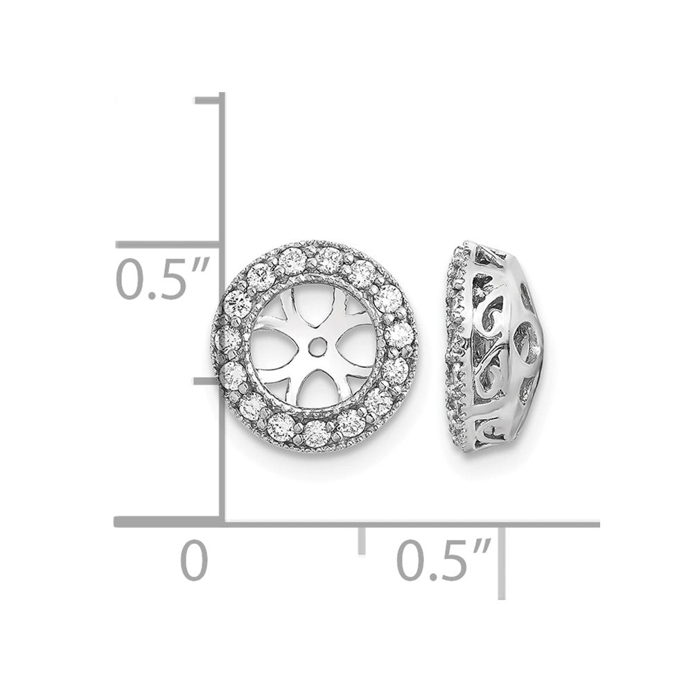 14k White Gold VS Diamond Earring Jacket