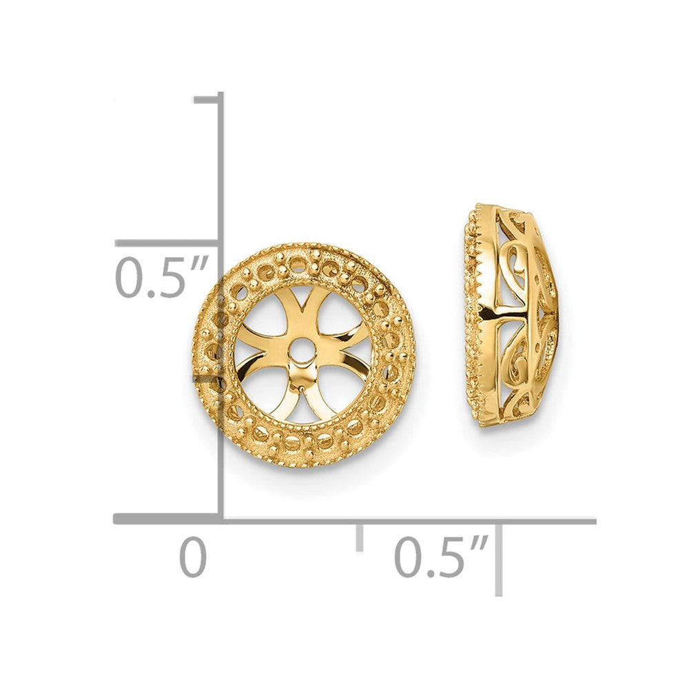 14k Diamond Earring Jacket Mountings