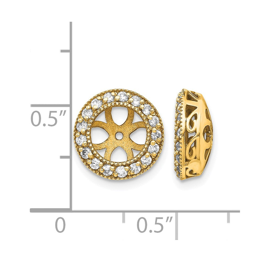 14k A Diamond Earring Jacket