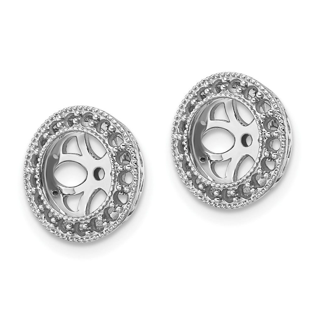 14k White Gold Diamond Earring Jacket Mountings