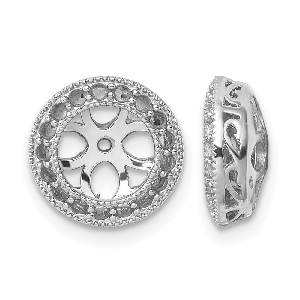 14k White Gold Diamond Earring Jacket Mountings