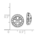 14k White Gold AA Diamond Earring Jacket