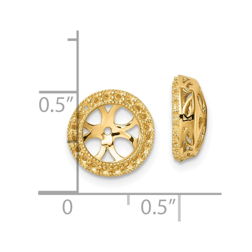 14k Diamond Earring Jacket Mountings