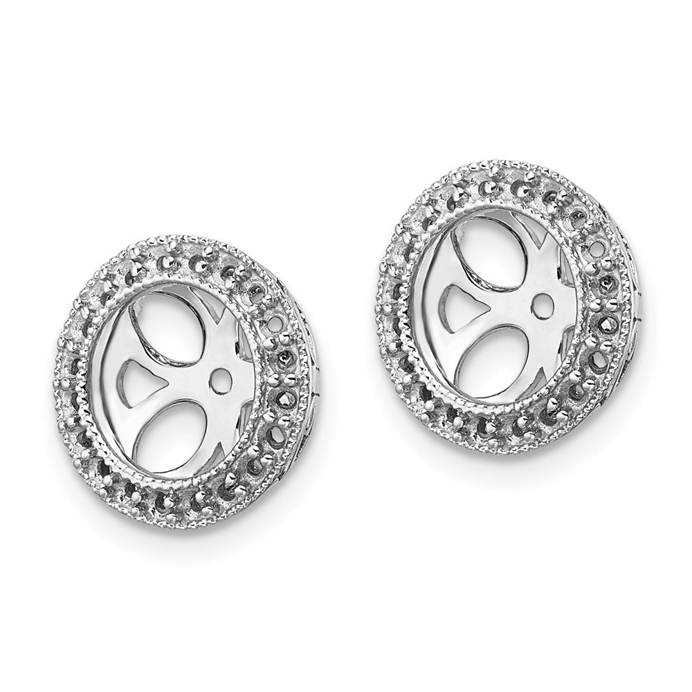 14k White Gold Diamond Earring Jacket Mountings