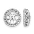 14k White Gold Diamond Earring Jacket Mountings